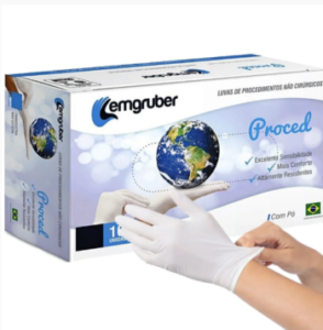 Luva Latex  com CA Proteção Biológica Lemgruber